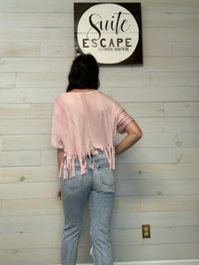Mauve Fringed Top