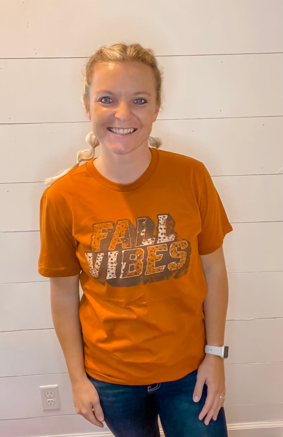 Fall Vibes Spotted Graphic Tre
