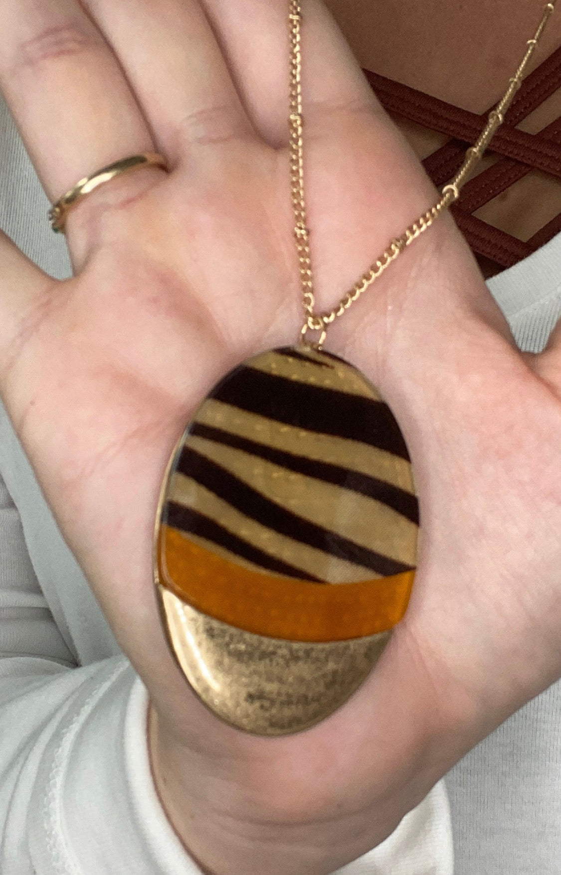 Zebra Necklace