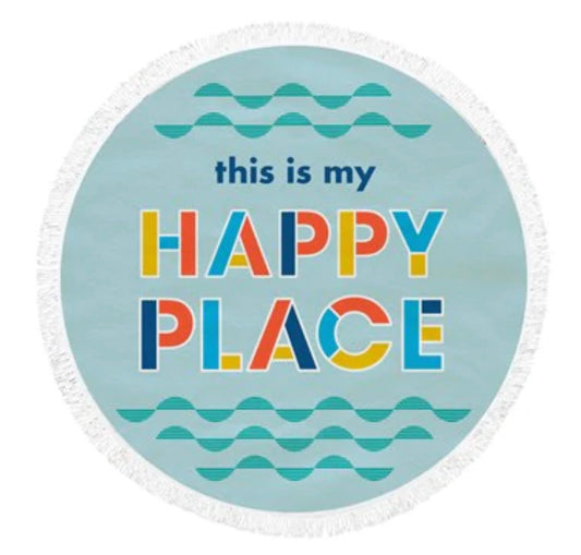 This is my HAPPY PLACE beach towel