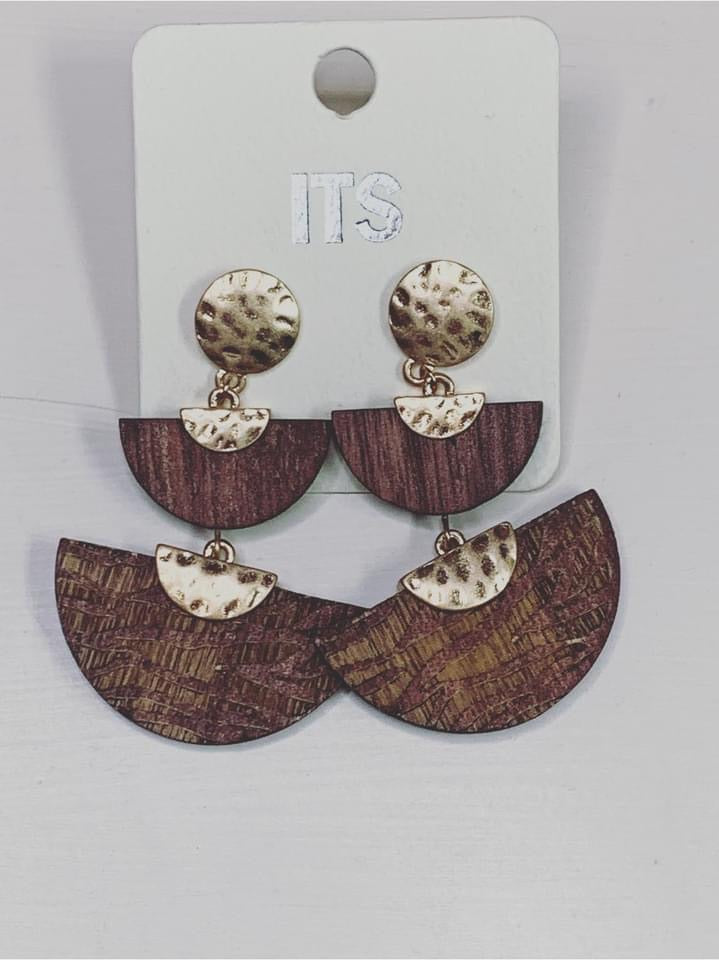 Brown Zebra Earrings