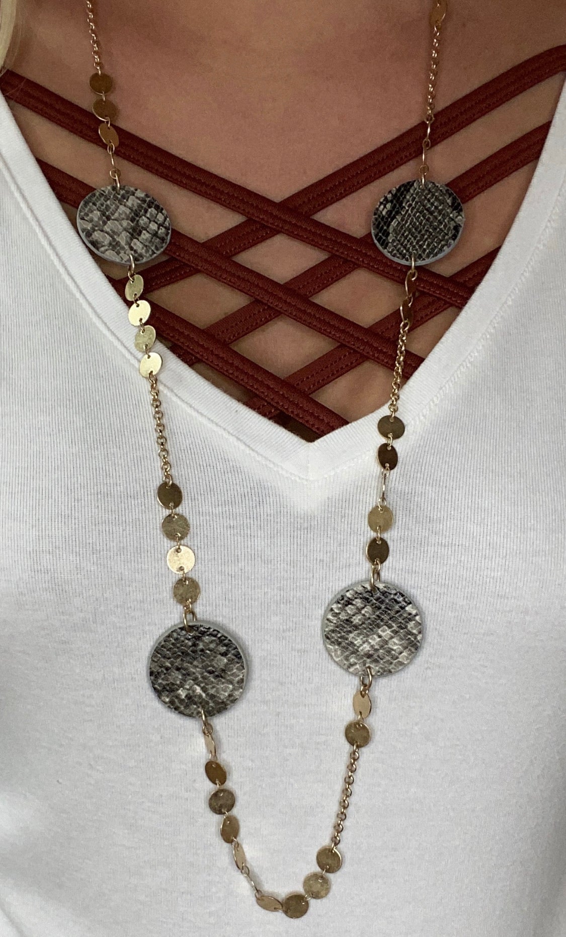 Gold Snakeskin Necklace