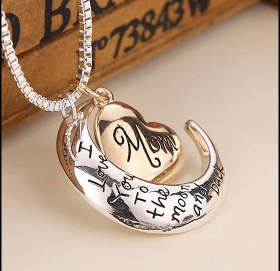 Mom “Love You to the Moon” Necklace