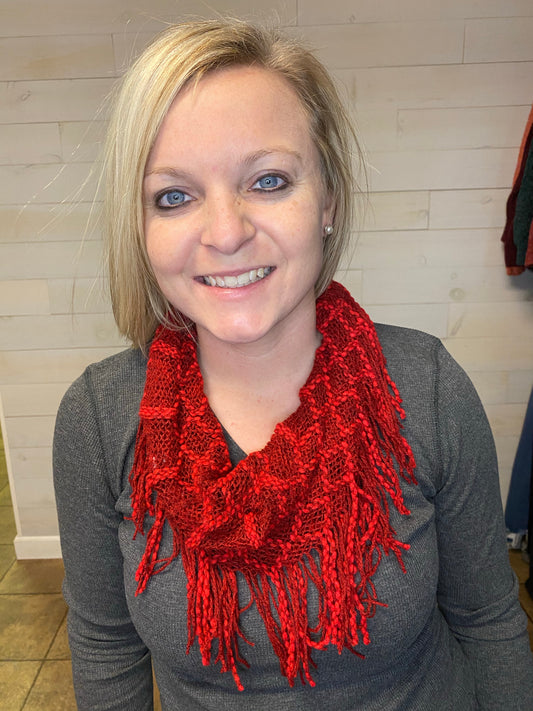 Red Knit Scarf