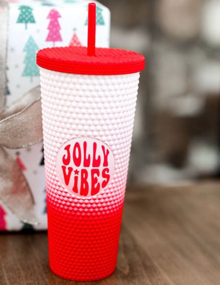 Jolly Vibes Textured Tumbler