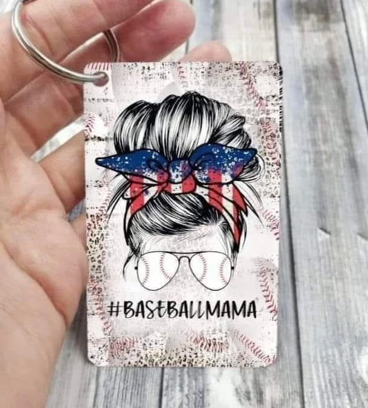 Baseball Mama Keychain