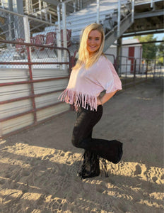 Mauve Fringed Top