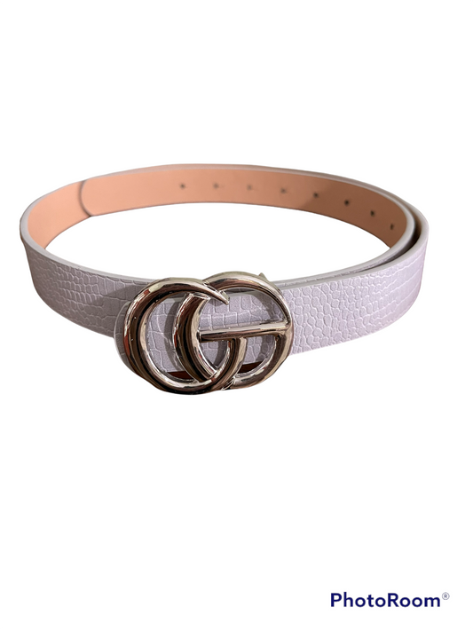 Gray Snakeskin Belt