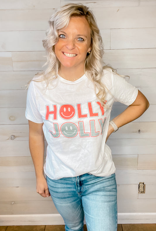 Retro Holly Jolly Graphic Tee