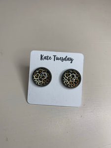 Leopard Print Studs