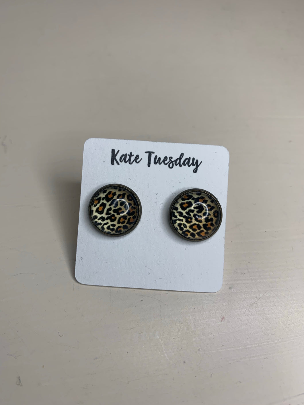 Leopard Print Studs