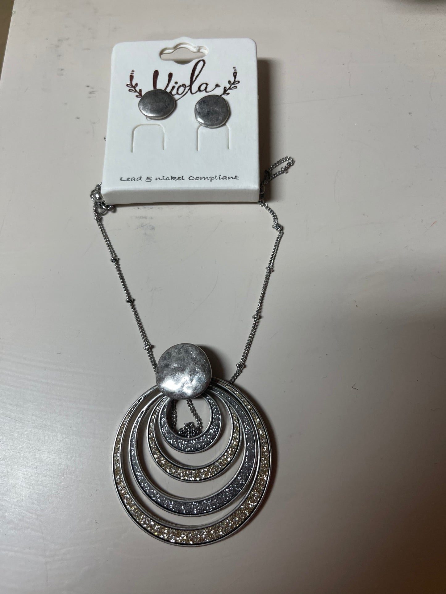 Glitter Swirl Necklace Set
