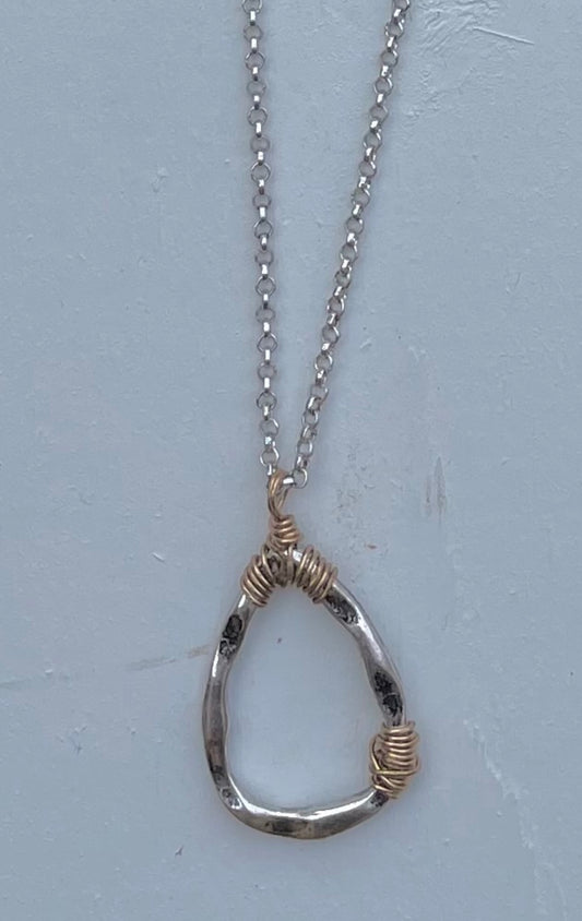 Oval Necklace with Earrings